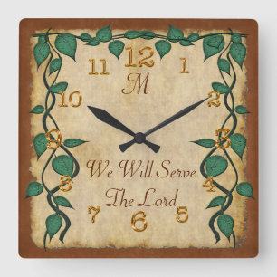Customizable Monogrammed Vintage Christian Clocks