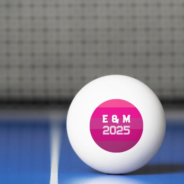 Customizable monograms and years  ping pong ball (Net)