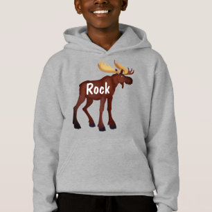 Customizable Moose - Boy's Hoodie