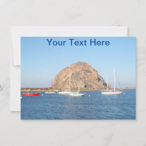 Customizable Morro Rock California card