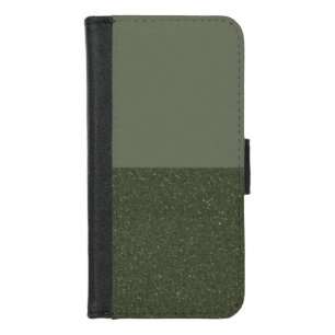 Customizable Moss Green Block Wallet Case