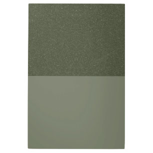 Customizable Moss Green Dual-Texture Metal Art