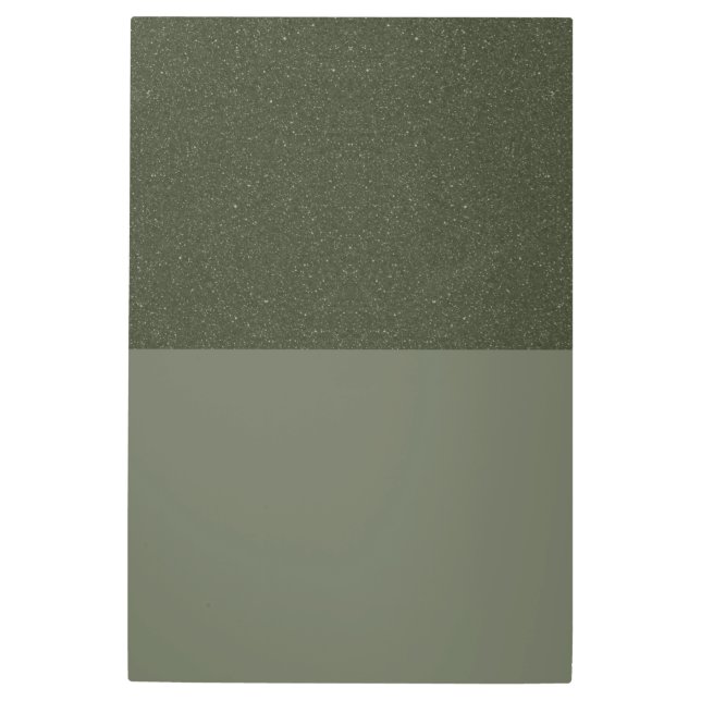Customizable Moss Green Dual-Texture Metal Art (Front)
