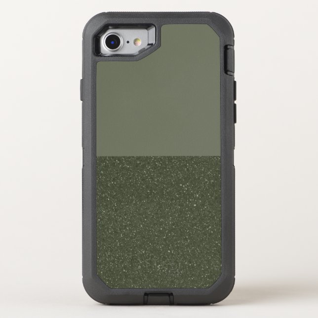 Customizable Moss Green Duo-Tone iPhone Case (Back)