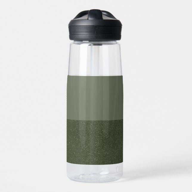 Customizable Moss Green Gradient Water Bottle (Front)
