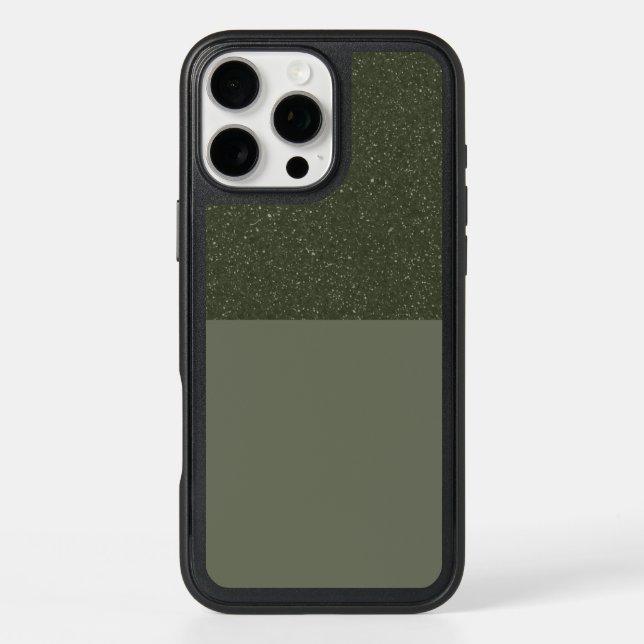Customizable Moss Green iPhone Case – Split Design (Back)