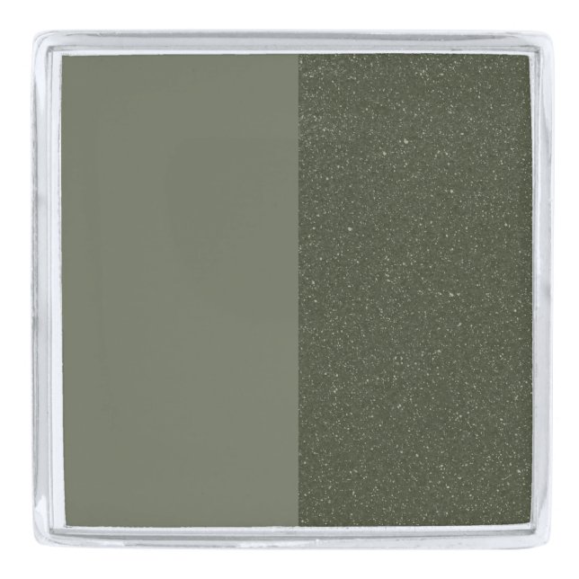 Customizable Moss Green Lapel Pin – Vertical Split (Front)