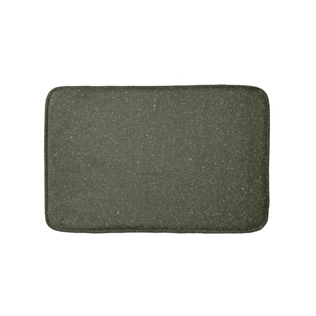 Customizable Moss Green Noise Bath Mat (Front)