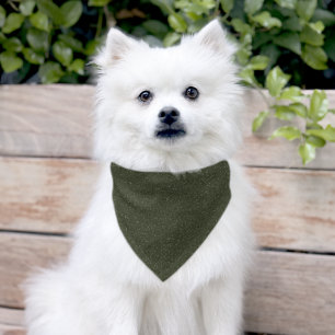 Customizable Moss Green Noise Pet Bandana Collar