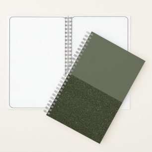 Customizable Moss Green Sketchbook – Bottom Split Notebook