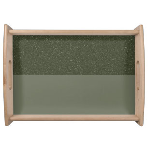 Customizable Moss Green Speckle Tray