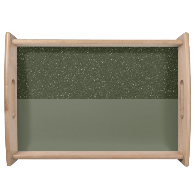 Customizable Moss Green Speckle Tray (Front)