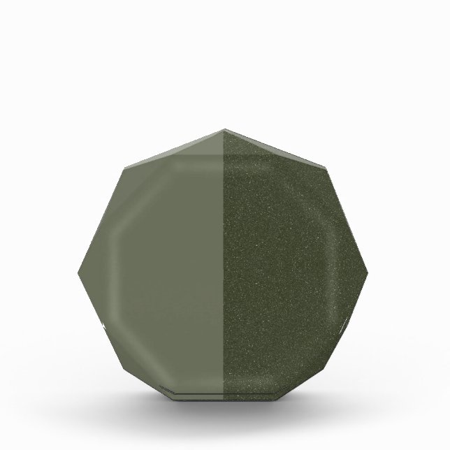 Customizable Moss Green Split Acrylic Award (Front)