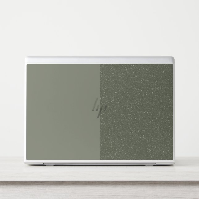 Customizable Moss Green Split HP Laptop Skin (Front)