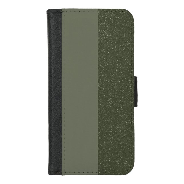 Customizable Moss Green Split Wallet Case (Front)