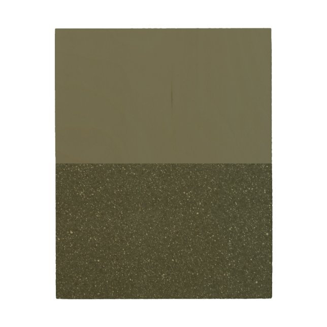 Customizable Moss Green Split Wood Wall Art Panel (Front)