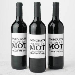 Customizable MOT Wine Bottle Labels