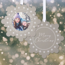 Customizable Mother Daughter Taupe Merry Christmas