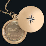 Customizable Mother Of Bride Keepsake Gold Locket Necklace<br><div class="desc">Replace Mother Of The Brides first name and last name initial with correct information, and the date of your marriage, on this elegant keepsake necklace, in the "Personalize It" box on the right of this product page. You may choose to change and/or delete any of the information on necklace. Font,...</div>