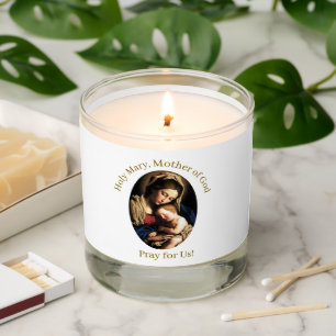 Customizable Mother of God Scented Jar Candle