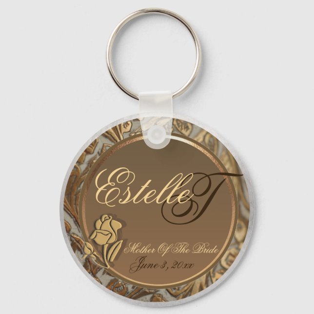 Customizable Mother Of The Bride Keepsake Keychain (Front)