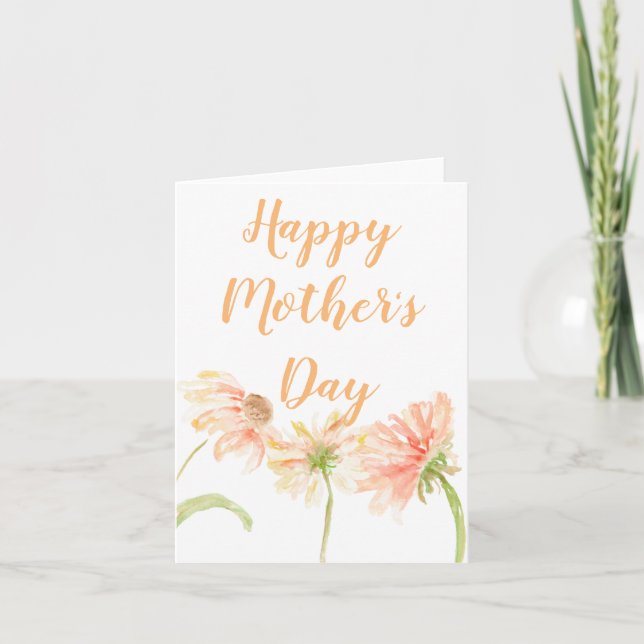 Customizable Mother's Day Daisy Watercolor card (Front)