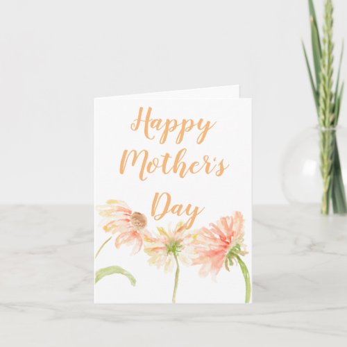 Customizable Mothers Day Daisy Watercolor card