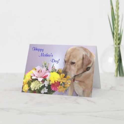 Customizable Mothers DayDogLab Lover Card