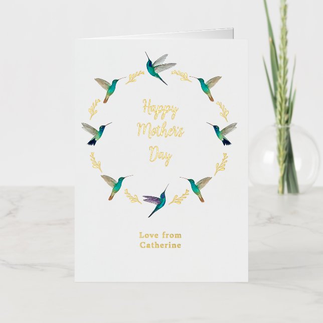 Customizable Mother's Day Foil Greeting Card (Front)