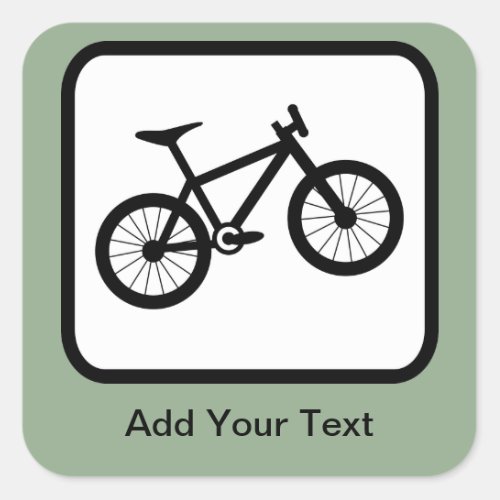 Customizable Mountain Biker Logo Square Sticker