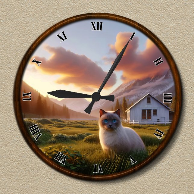 Customizable Mountain Cabin Clock Design (Creator Uploaded)