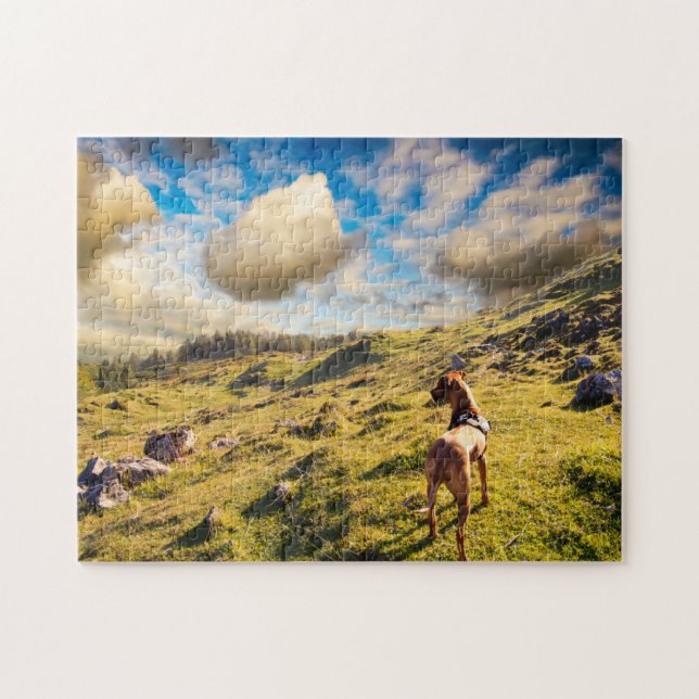 Customizable Mountain Landscape Photography Jigsaw Puzzle (Horizontal)