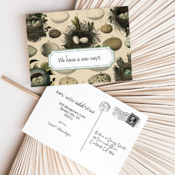 Customizable Moving Announcement  // Vintage Bird by freshpaperie at Zazzle