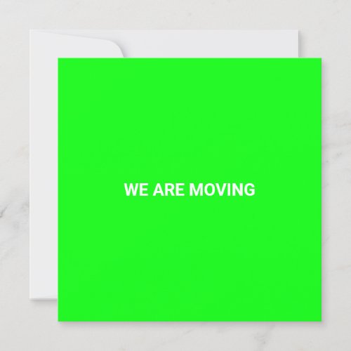 Customizable Moving change name address neon green