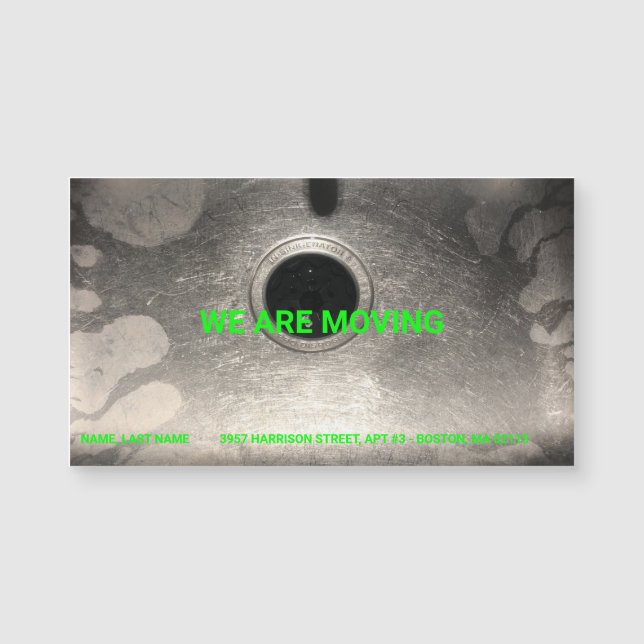 Customizable Moving, change name, address, photo (Front)