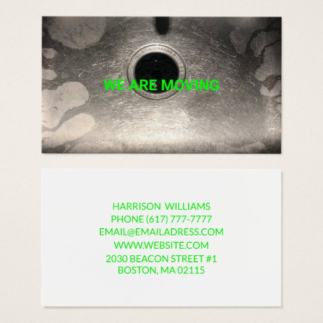 Customizable Moving, change name, address, photo (Front & Back)