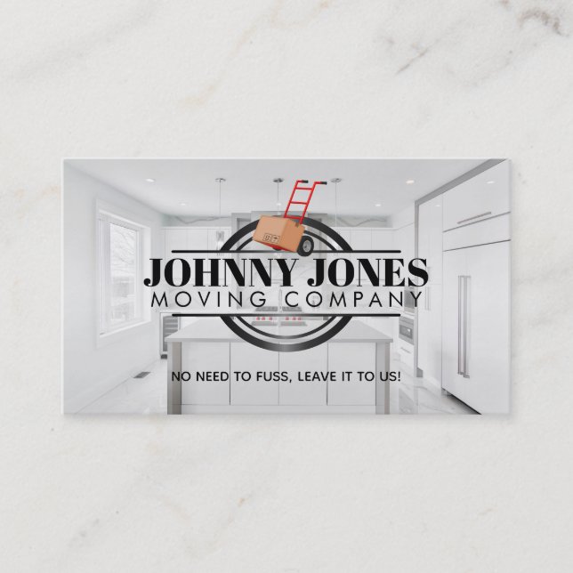 Customizable Moving Company Business Cards (Front)