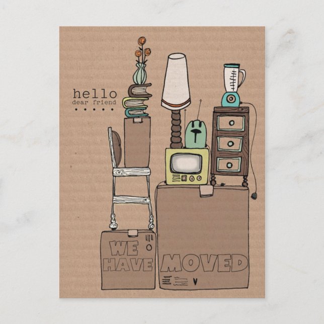 customizable moving postcard (Front)