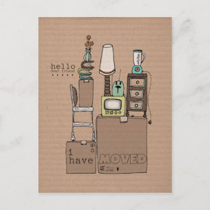 customizable moving postcard-i have moved announcement postcard