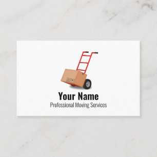 Customizable moving services cart business card