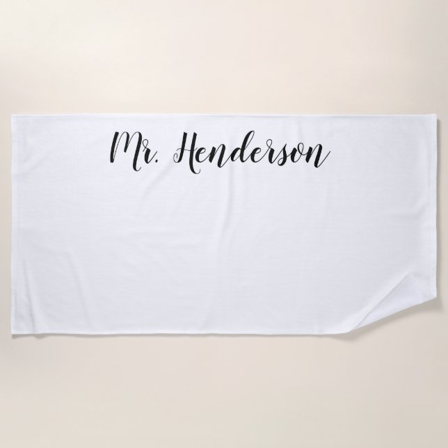 Customizable Mr. Beach Towel (Front)