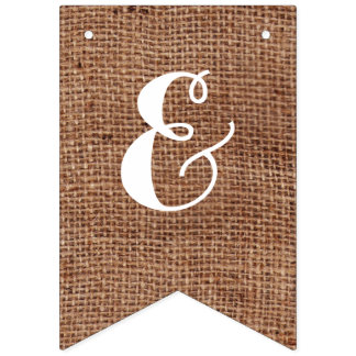 Customizable Mr. & Mrs. Bunting on FAUX Burlap Bunting Flags