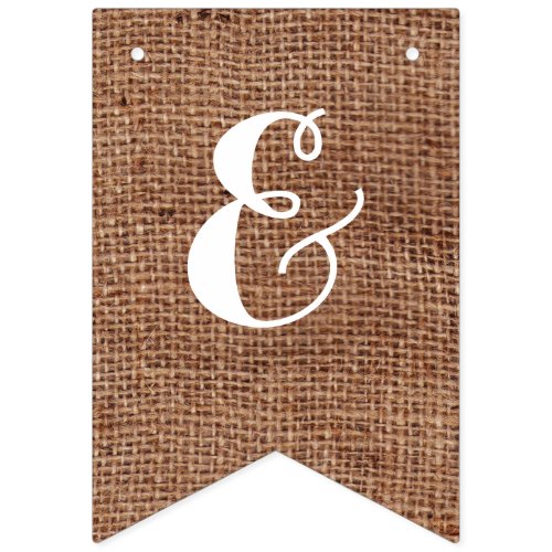 Customizable Mr  Mrs Bunting on FAUX Burlap Bunting Flags