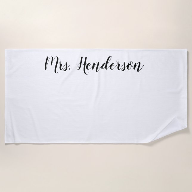 Customizable Mrs. Beach Towel (Front)