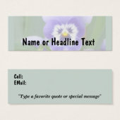 customizable msPansy skinny card template (Front & Back)