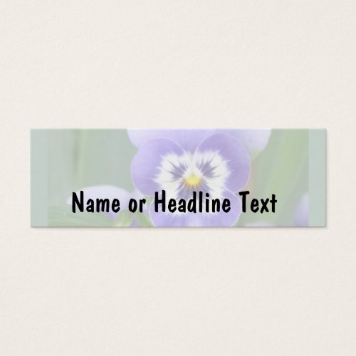 customizable msPansy skinny card template Business Card Templates