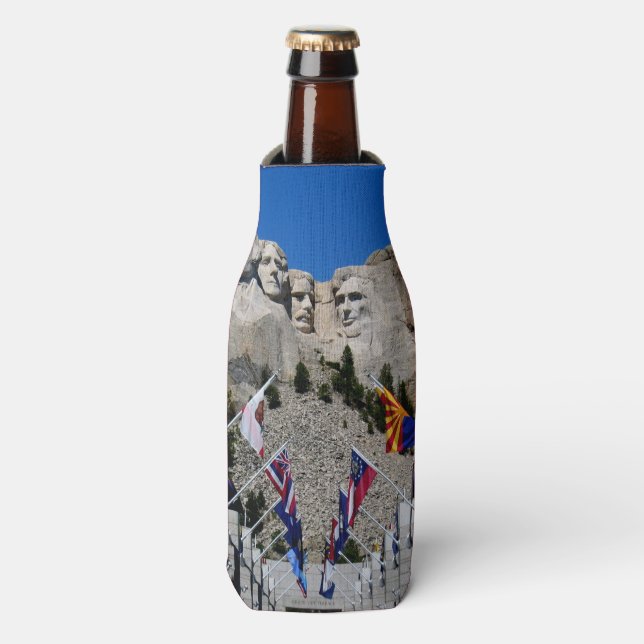 Customizable Mt Rushmore Souvenir Bottle Cooler (Bottle Front)