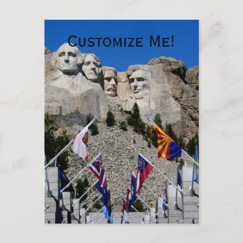 Customizable Mt Rushmore Souvenir Postcard