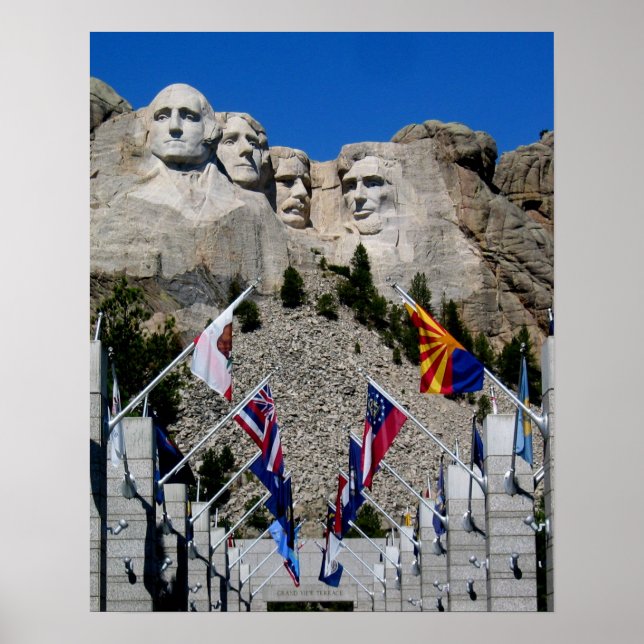 Customizable Mt Rushmore Souvenir Poster (Front)