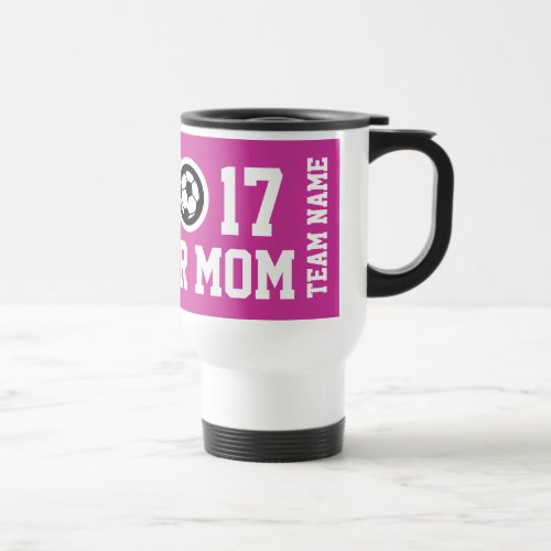 Customizable mug for soccer mom and team fan